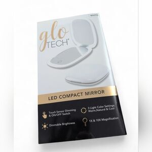 White LED Compact Mirror Glo Tech